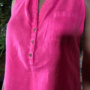 Lilly Pulitzer Tops - Lilly Pulitzer Bright pink Linen Tank top XS Lilly Pulitzer Tops - Lilly Pulitzer Bright pink Linen Tank top XS